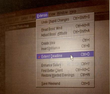 shows a menu with 'Extend deadline' option
